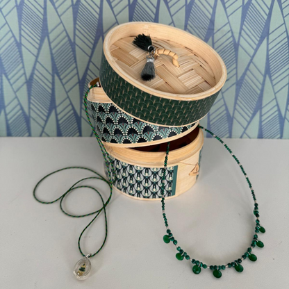 GIFT SET - STEAMER [10 CM  - Double] + NECKLACE [THEO - GAAO] + NECKLACE [8 DIRECTIONS]