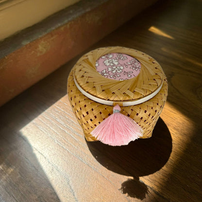 GIFT SET - SUN 2 in 1 Necklace/Bracelet + SQUARE BASE WOVEN [Small] Basket