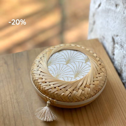 GIFT SET - NECKLACE [Terra] + FLAT WOVEN BASKET [Small]